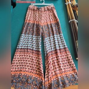 Ladies Boho Wide leg pants size small